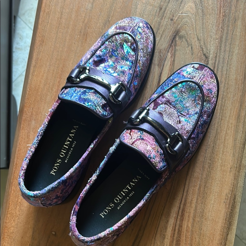 Pons Quintana Iridescent Loafers With Buckle